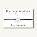 Carte Bracelet ~ Une cousine formidable donne toujours une témoin exceptionnelle ~