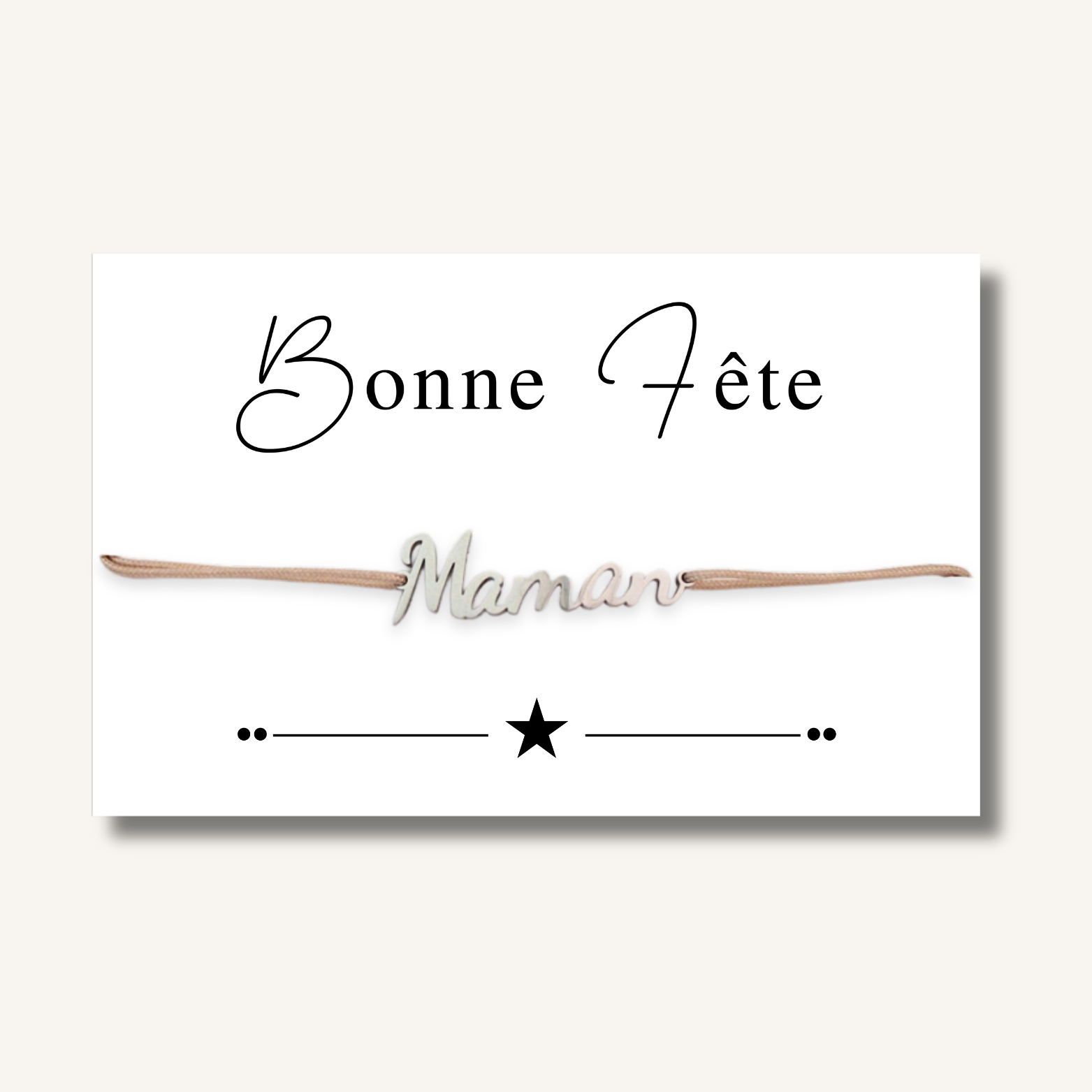 Carte Bracelet ~ Bonne fête Maman ~