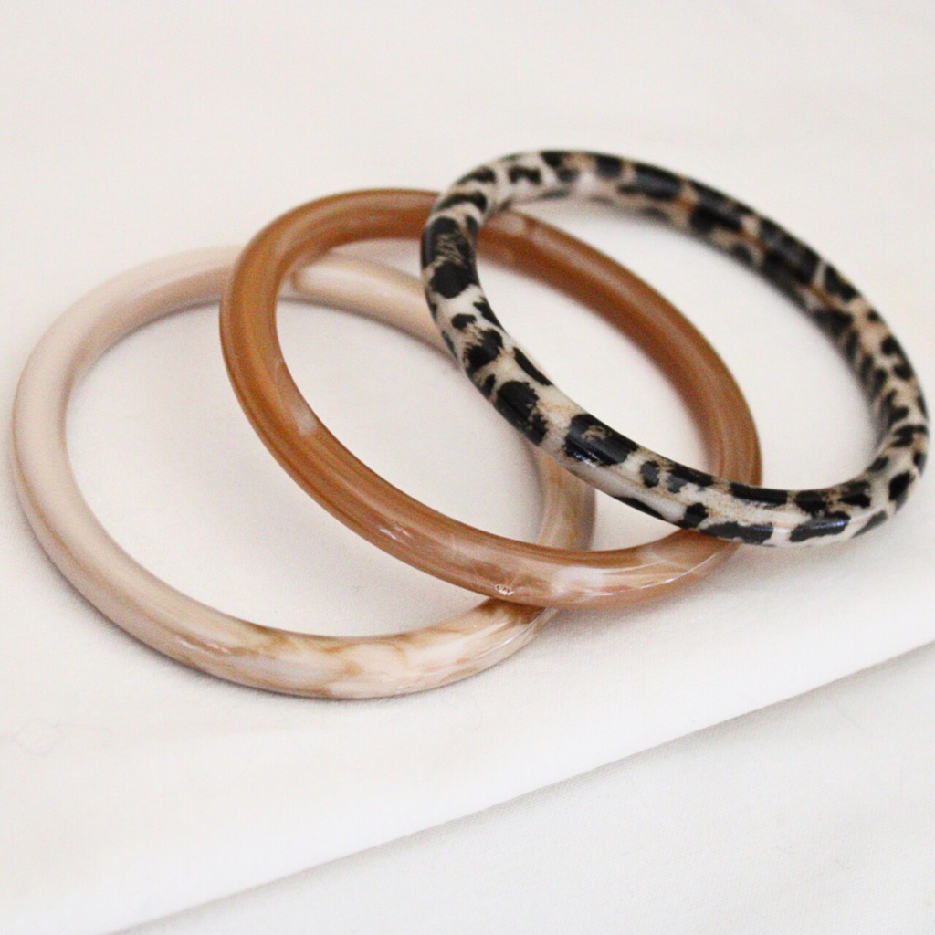 Bracelet Jonc ~ Jonc en résine acrylique ~ Large