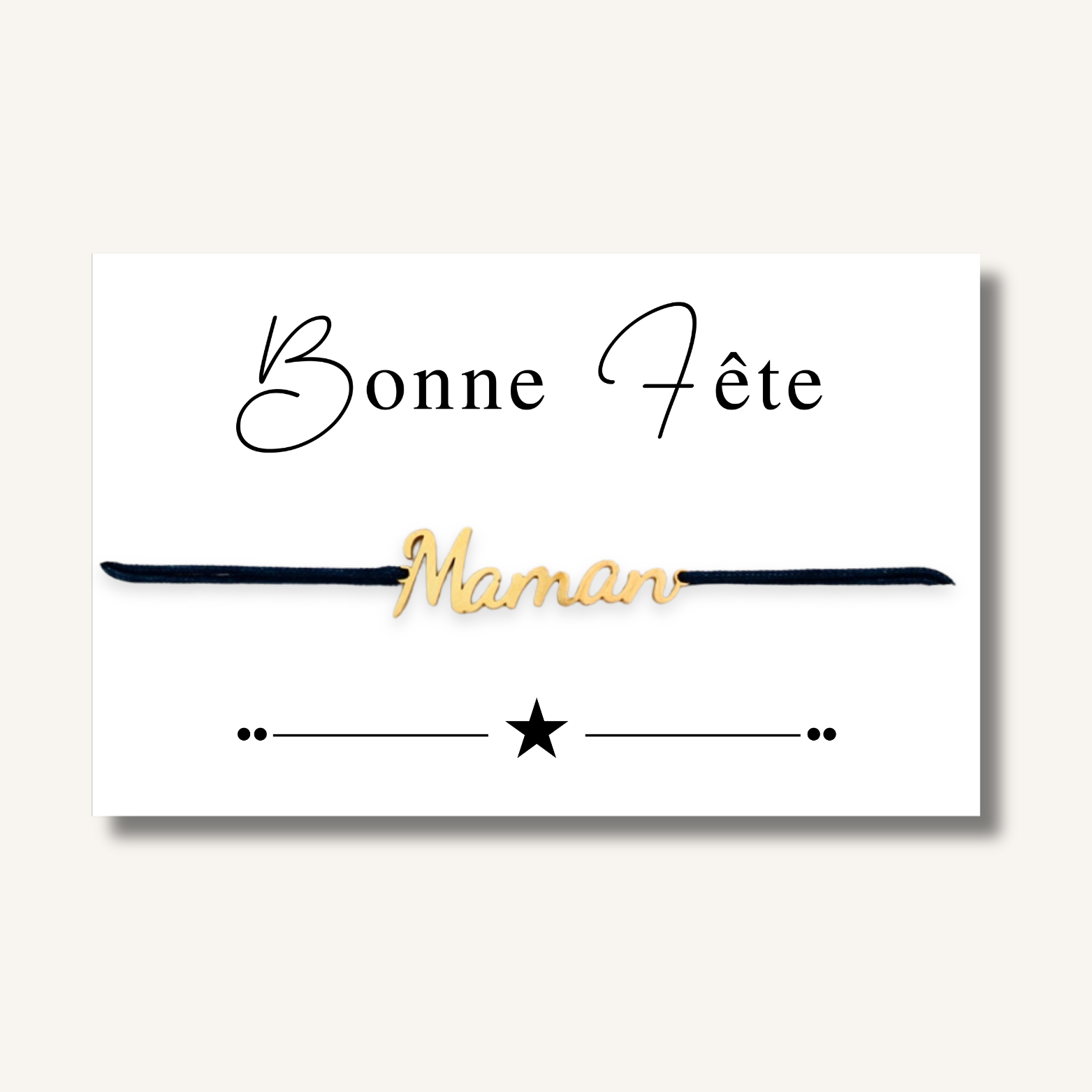 Carte Bracelet ~ Bonne fête Maman ~