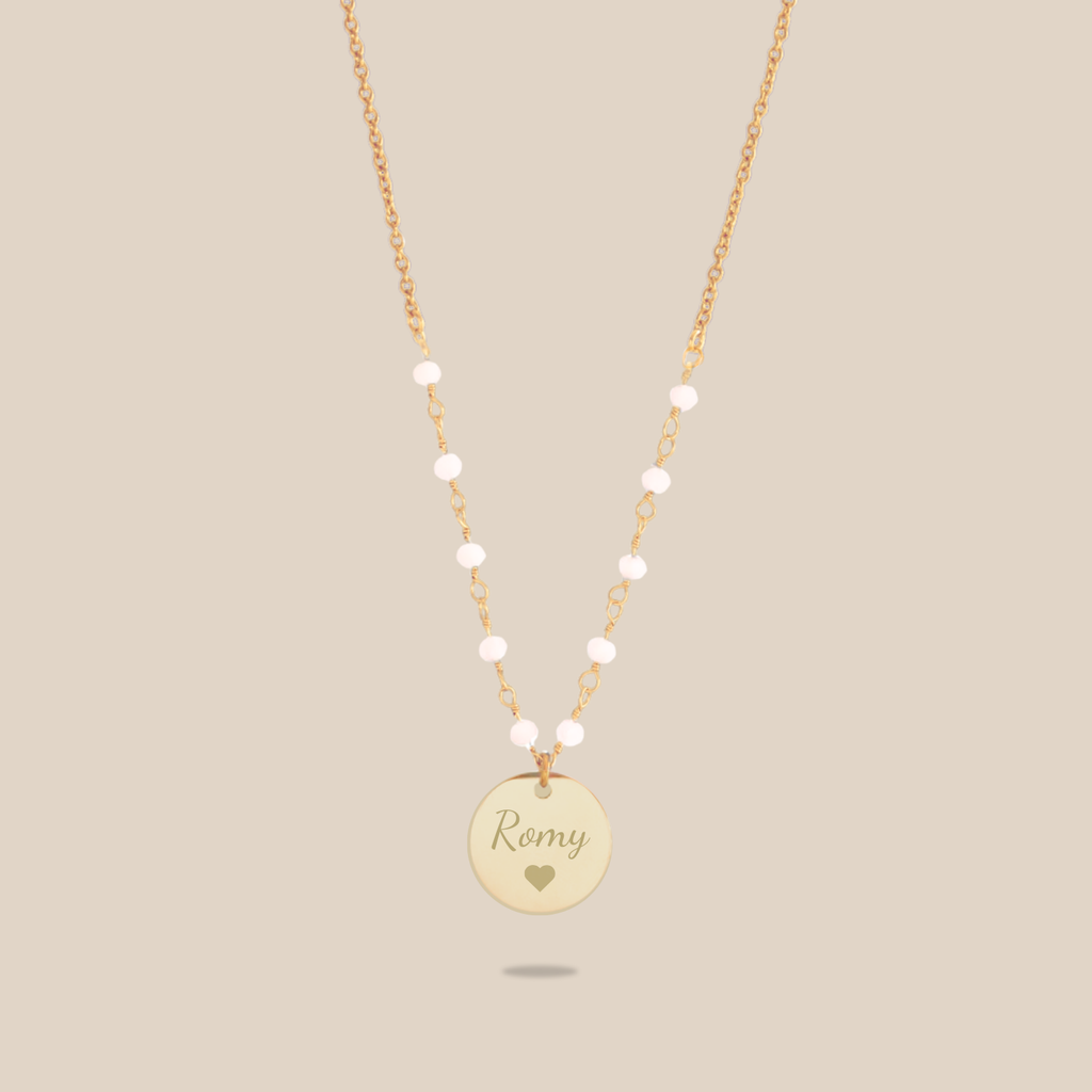 Collier personnalisé médaille à graver