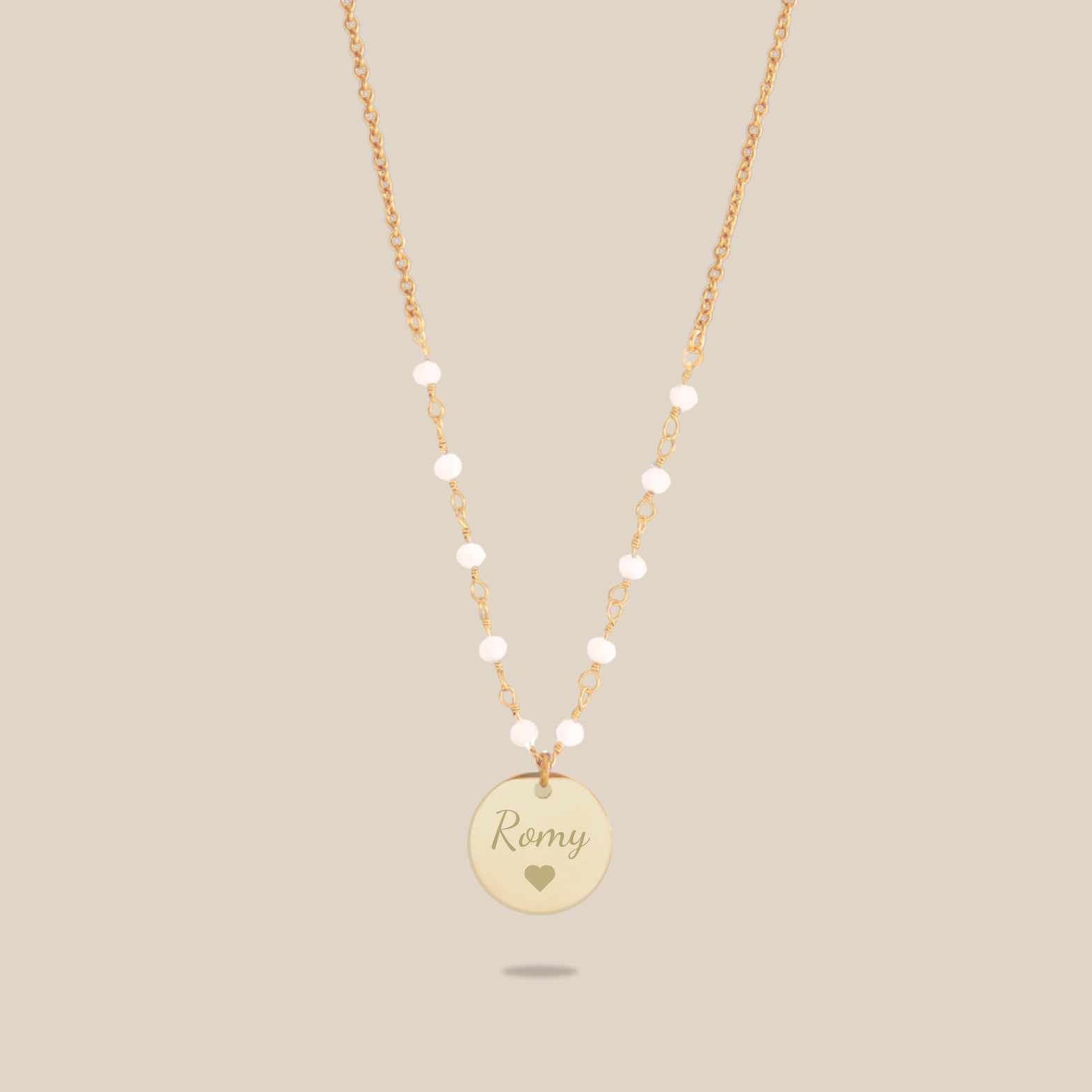 Collier personnalisé médaille à graver