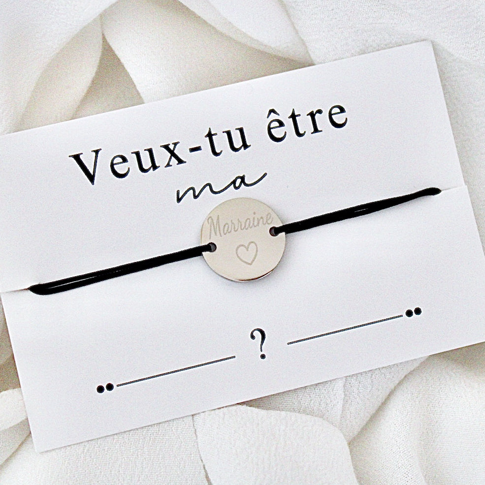 Carte Bracelet "Veux-tu être ma marraine ?"