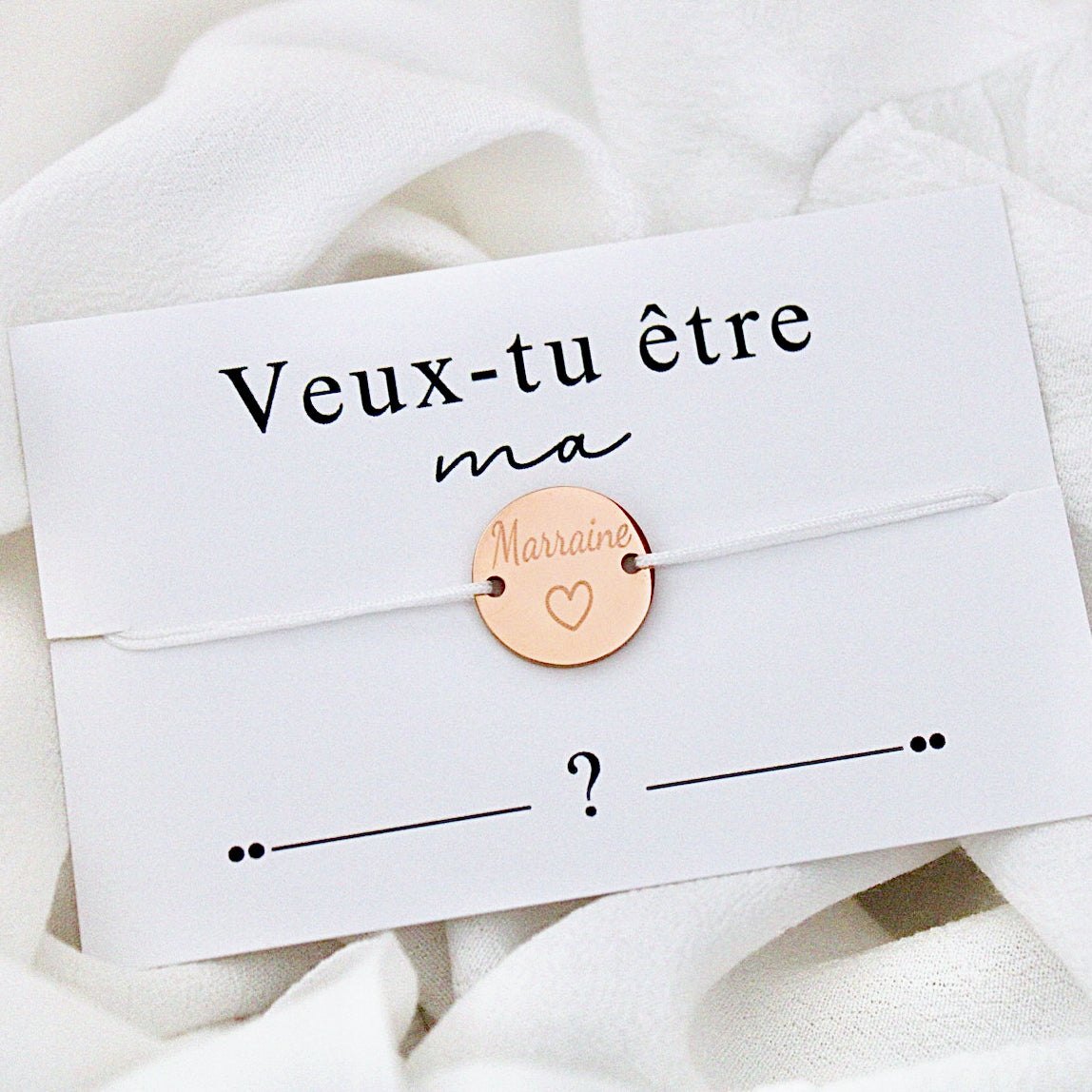 Carte Bracelet "Veux-tu être ma marraine ?"