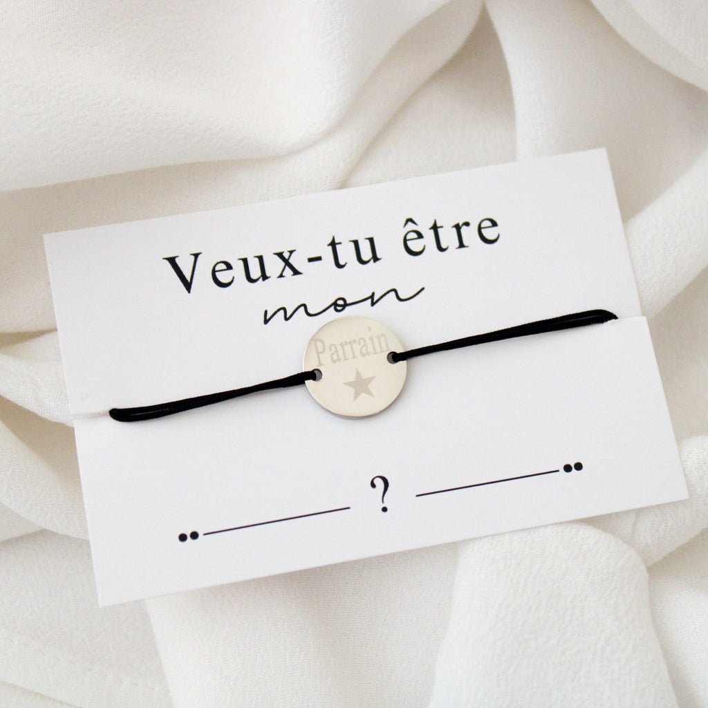 Carte Bracelet "Veux-tu être mon parrain ?"
