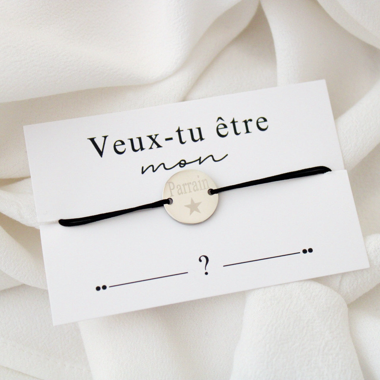 Carte Bracelet "Veux-tu être mon parrain ?"