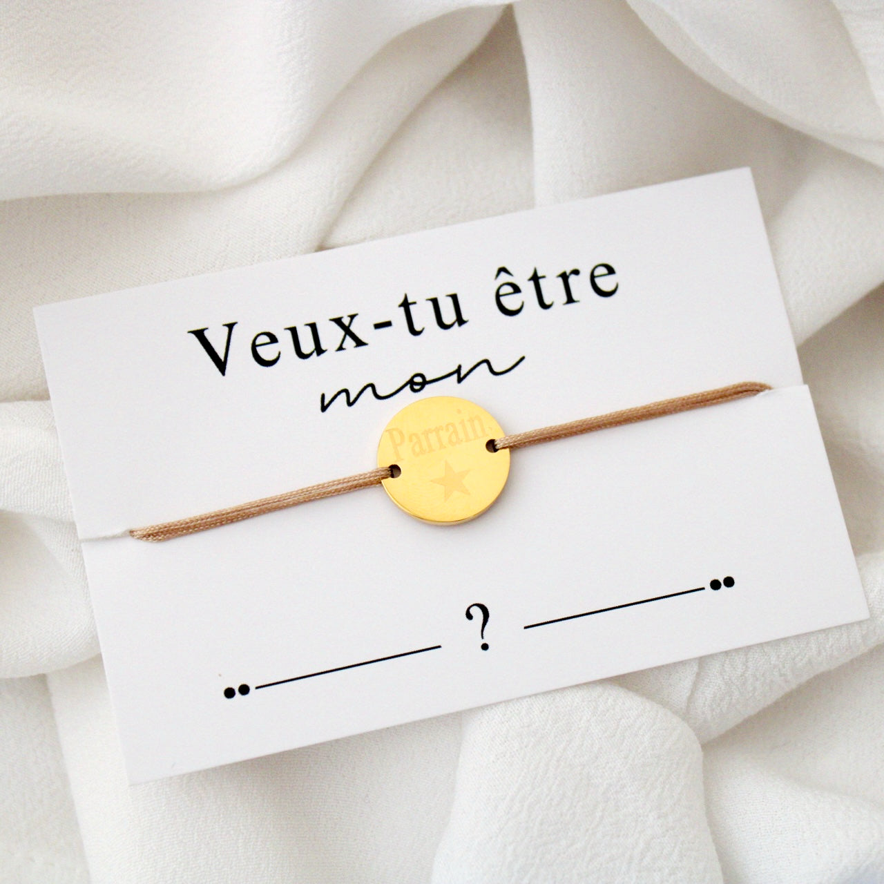 Carte Bracelet "Veux-tu être mon parrain ?"
