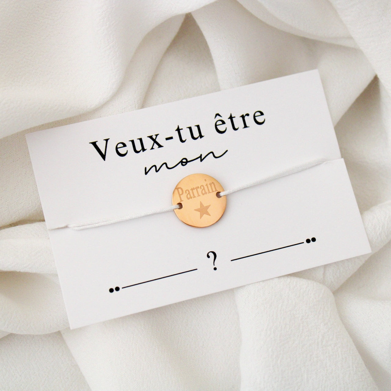 Carte Bracelet "Veux-tu être mon parrain ?"
